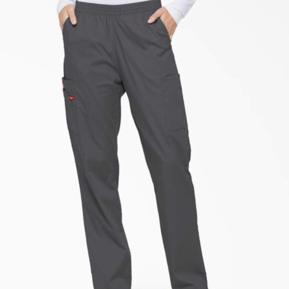 Dickies Pants - NWT Dickies EDS Women PullOn Medical Scrubs Pants Dk Gray Small Tall Inseam 33in